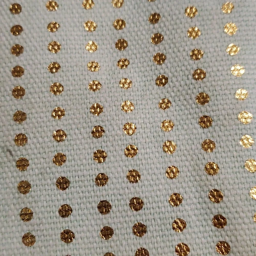 Primrose Hill London Pale Green and Gold Polka Dot Zip Pouch for Makeup or Money